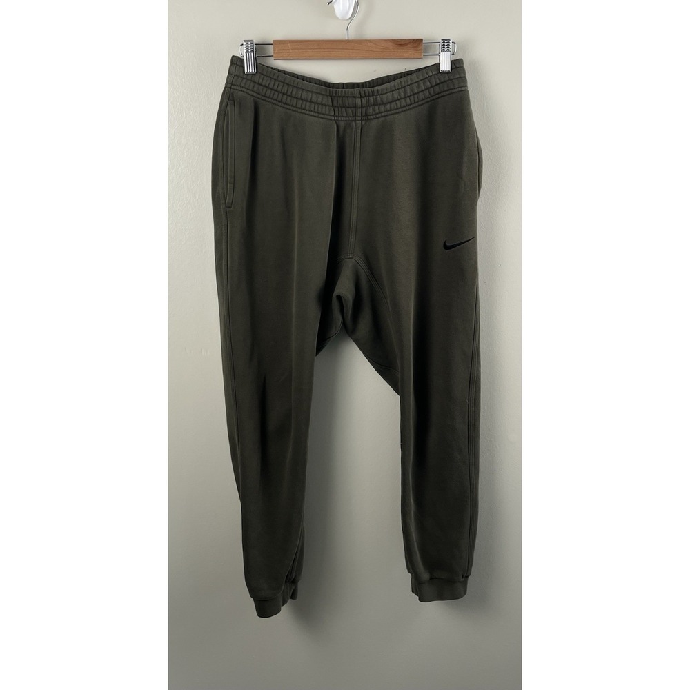 Nike Sweat Pants Joggers Size M Lounge Active Athletic Pull On Mens Fleece